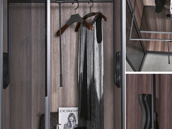 双缓冲升降挂衣架