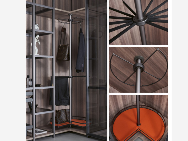 转角三层多功能旋转架