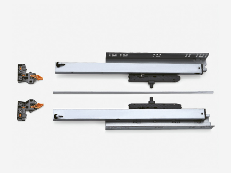 同步反弹三节隐藏轨 带平衡杆 带把手 