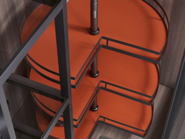 转角旋转储物篮 三层